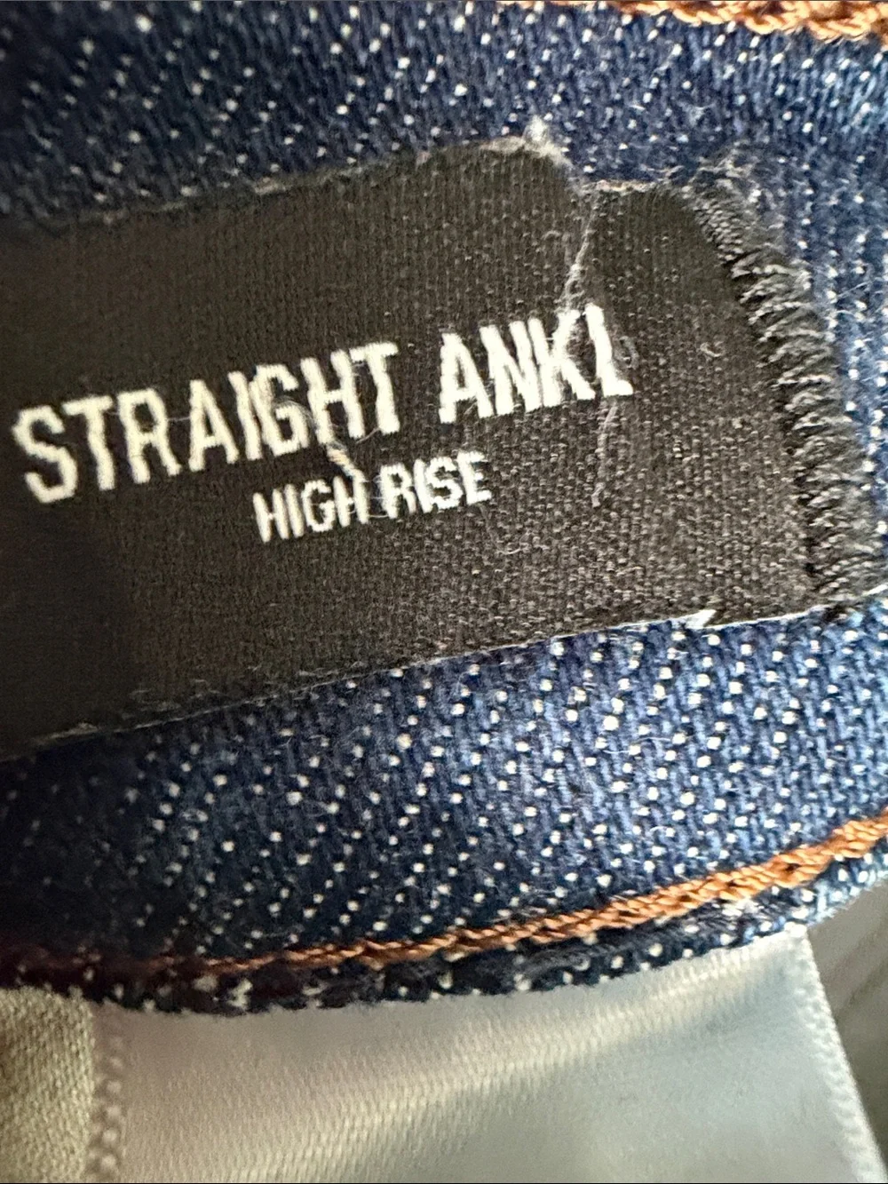 Express Dark Blue High-Rise Cropped Straight Jeans